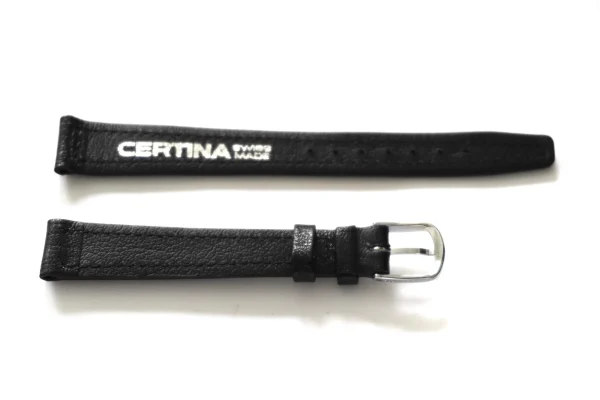 New Watch Wear Certina NOS vintage läder 13mm – silver spänne