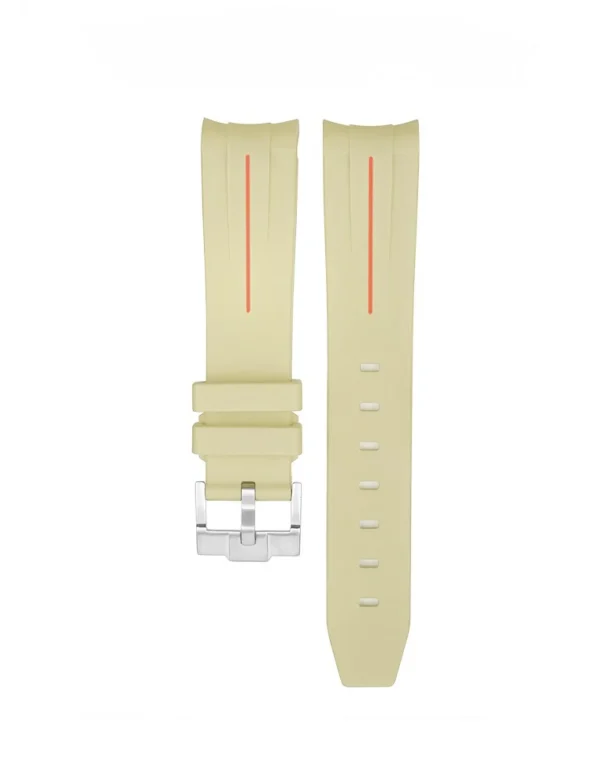Hot Watch Wear Gummi Curved – Beige / orange