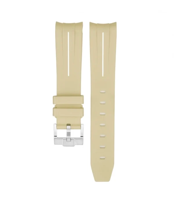 New Watch Wear Gummi Curved – Beige / vit