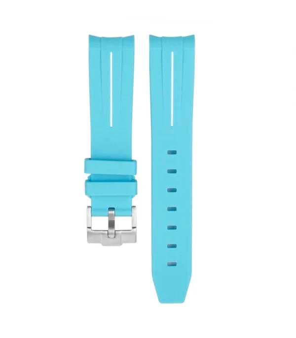 Discount Watch Wear Gummi Curved – Blå / vit