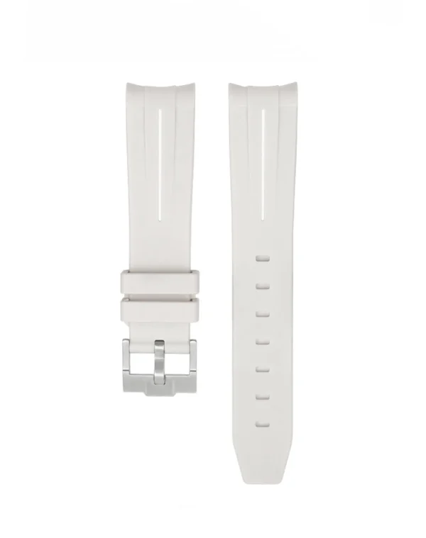 Best Watch Wear Gummi Curved – Ljusgrå / vit