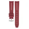 New Watch Wear Gummi Curved – Mörkröd / vit