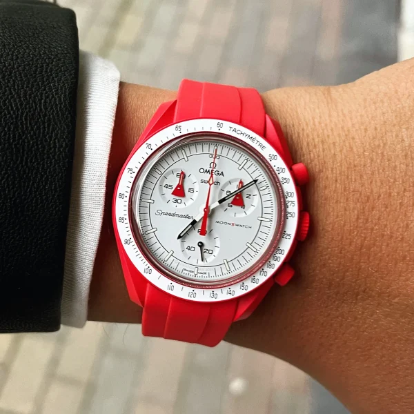 New Watch Wear Gummi Curved – Röd