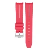 Fashion Watch Wear Gummi Curved – Röd / vit
