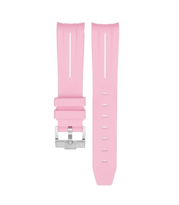 Hot Watch Wear Gummi Curved – Rosa / vit