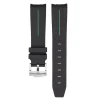 Clearance Watch Wear Gummi Curved – svart / grön