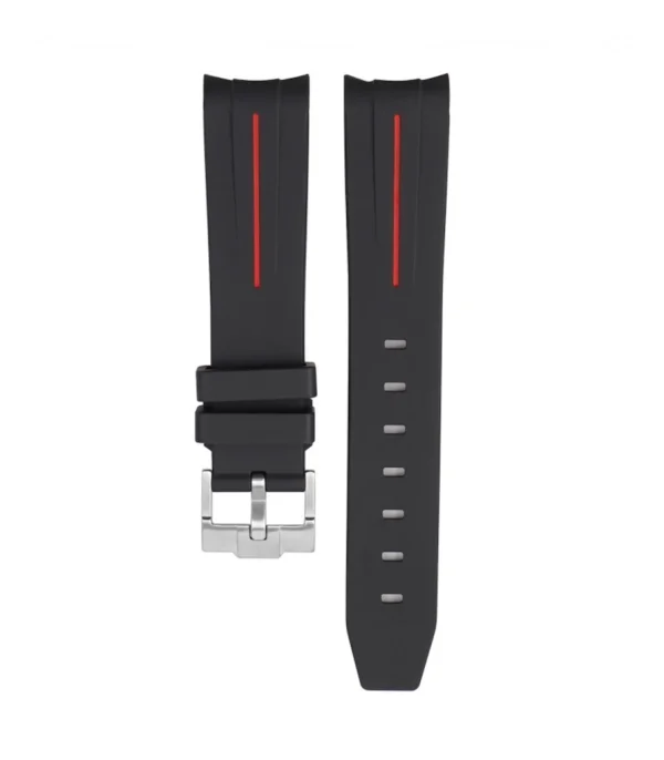 Fashion Watch Wear Gummi Curved – Svart / orange
