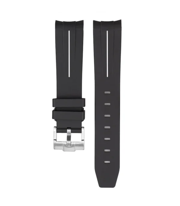 Hot Watch Wear Gummi Curved – svart / vit