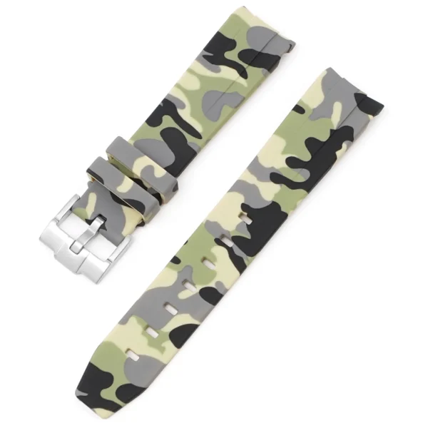 Fashion Watch Wear Gummi Curved Camo – Beige