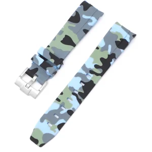 Sale Watch Wear Gummi Curved Camo – Ljusblå