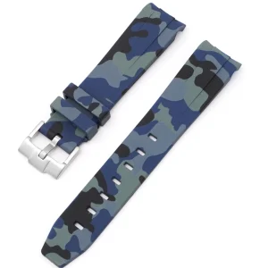 Discount Watch Wear Gummi Curved Camo – Mörkblå