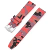 Discount Watch Wear Gummi Curved Camo – Röd