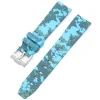 Fashion Watch Wear Gummi Curved Camo Digital – Blå