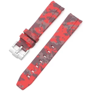 Clearance Watch Wear Gummi Curved Camo Digital – Röd