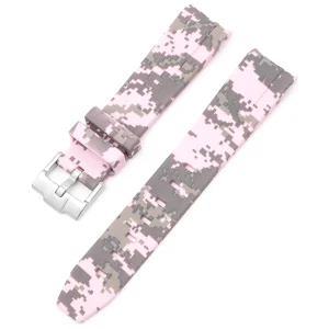 Online Watch Wear Gummi Curved Camo Digital – Rosa