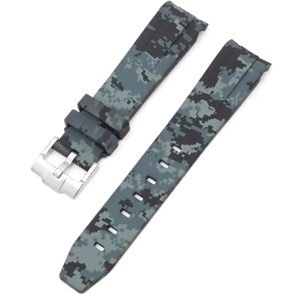 Online Watch Wear Gummi Curved Camo Digital – Mörkgrå