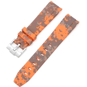 Outlet Watch Wear Gummi Curved Camo Digital – Orange