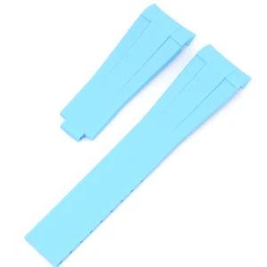 Hot Watch Wear Gummi Curved Clasp – Blå