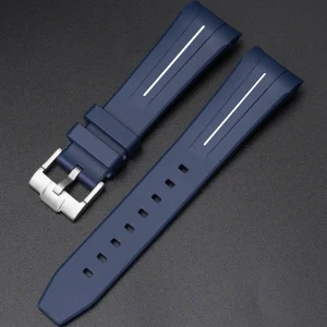 New Watch Wear Gummi Curved Fifty Fathoms – Mörkblå / vit