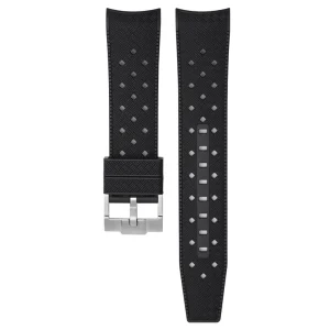 Sale Watch Wear Gummi Curved Fifty Fathoms Tropic – Svart