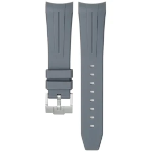 Hot Watch Wear Gummi Curved Fifty Fathoms – Grå (stripe)