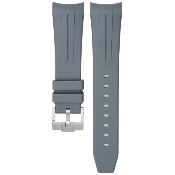 Hot Watch Wear Gummi Curved Fifty Fathoms – Grå (stripe)