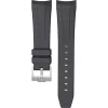 Fashion Watch Wear Gummi Curved Fifty Fathoms – Svart