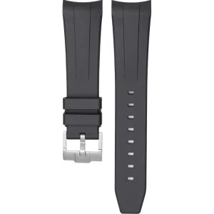 Fashion Watch Wear Gummi Curved Fifty Fathoms – Svart