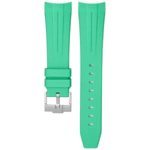 Discount Watch Wear Gummi Curved Fifty Fathoms – Grön (stripe)