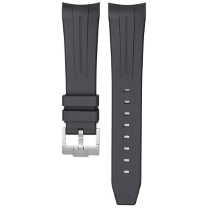 Hot Watch Wear Gummi Curved Fifty Fathoms – Svart (stripe)