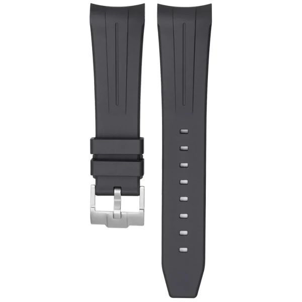 Hot Watch Wear Gummi Curved Fifty Fathoms – Svart (stripe)
