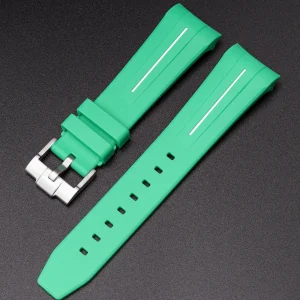 Best Watch Wear Gummi Curved Fifty Fathoms – Grön / vit