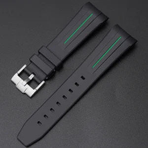 Best Watch Wear Gummi Curved Fifty Fathoms – Svart / grön