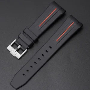 Online Watch Wear Gummi Curved Fifty Fathoms – Svart / orange