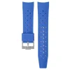 Online Watch Wear Gummi Curved Fifty Fathoms Tropic – Blå