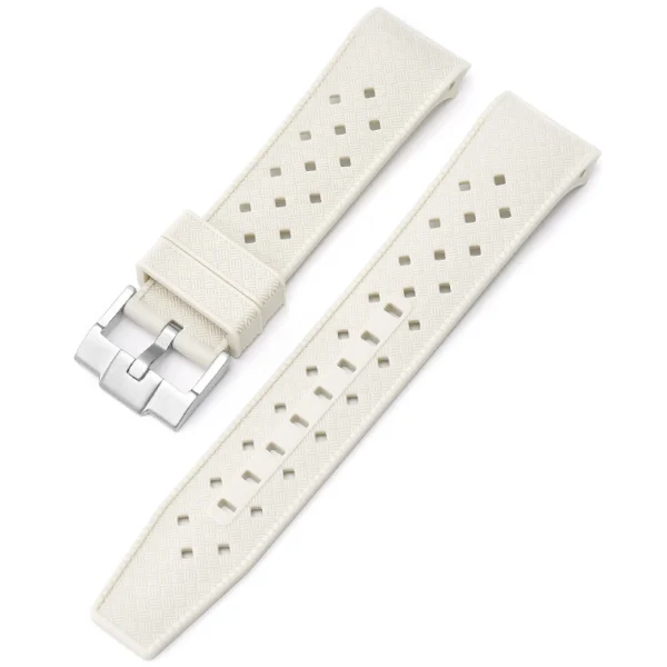 Best Watch Wear Gummi Curved Fifty Fathoms Tropic – Ljusgrå