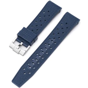 Online Watch Wear Gummi Curved Fifty Fathoms Tropic – Mörkblå