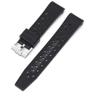 Sale Watch Wear Gummi Curved Fifty Fathoms Tropic – Svart