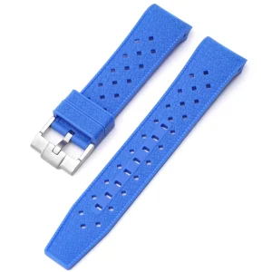 Online Watch Wear Gummi Curved Fifty Fathoms Tropic – Blå