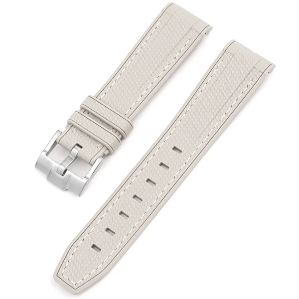 Discount Watch Wear Gummi Curved Premium – Beige / vit