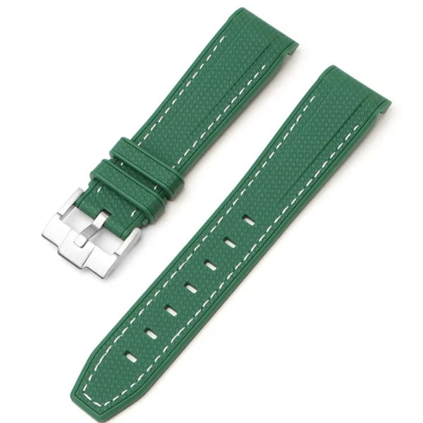 Online Watch Wear Gummi Curved Premium – Grön / vit