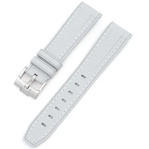 Online Watch Wear Gummi Curved Premium – Ljusgrå / vit