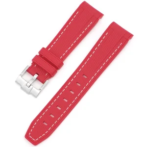 Hot Watch Wear Gummi Curved Premium – Röd / vit