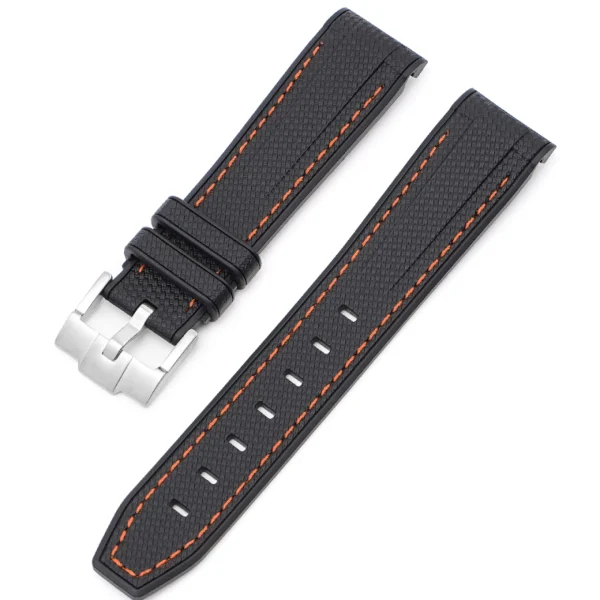 New Watch Wear Gummi Curved Premium – Svart / orange
