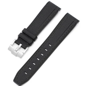 Online Watch Wear Gummi Curved Premium – Svart / svart