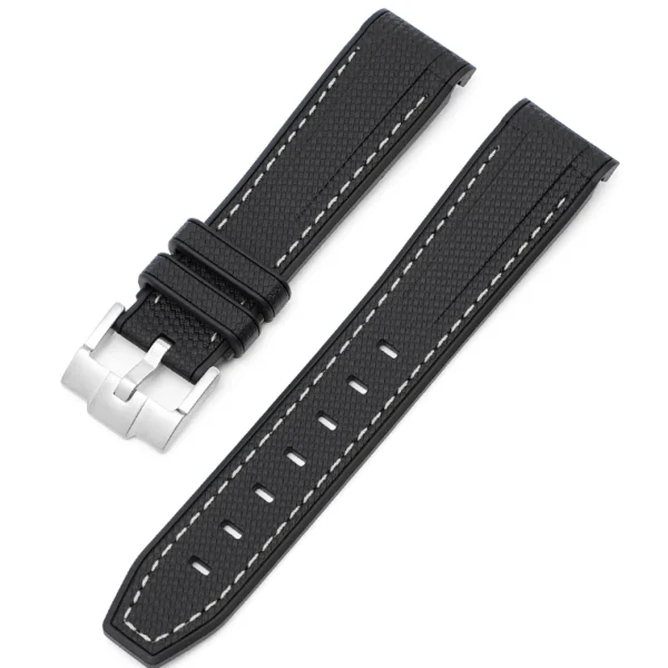 Hot Watch Wear Gummi Curved Premium – Svart / vit