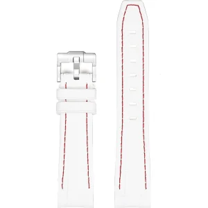 Online Watch Wear Gummi Curved Premium – Vit / röd