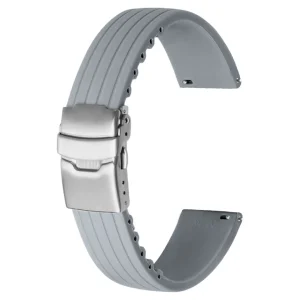Online Watch Wear Gummi Stripe – Grå