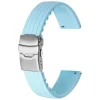 Online Watch Wear Gummi Stripe – Ljusblå