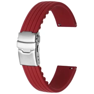 Fashion Watch Wear Gummi Stripe – Mörkröd